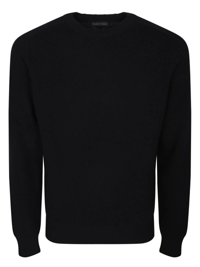Tom Ford Cashmere Round Neck Pullover In Black