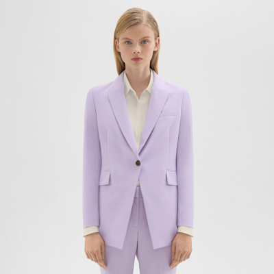 Theory Etiennette Blazer In Good Wool In Lilac Sky