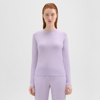 Theory Tiny Long-sleeve Tee In Organic Cotton In Lilac Sky