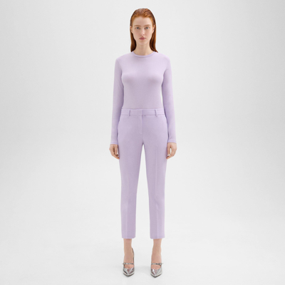 Theory Treeca Pant In Good Wool In Lilac Sky