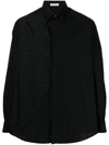 Valentino Toile Iconographe Cotton Shirt In Black