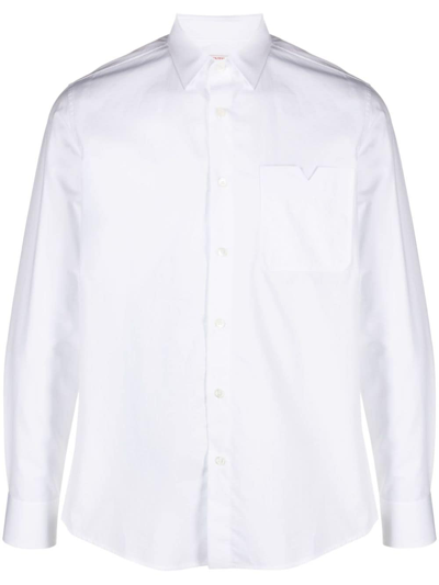 Valentino Vlogo Cotton Shirt In White