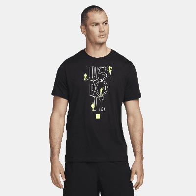 Nike Men's Fitness T-shirt In Black