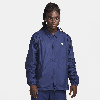 Nike Club Coaches Jacket Mens Navy Relaxed Fit Drawcord Hem Snap Front Fts922 In Blue