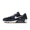 Nike Mens Midnight Navy White Blac Air Max 90 Mesh And Leather Low-top Trainers In Blue