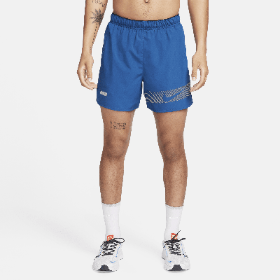 Nike Men's Challenger Flash Dri-fit 5" Brief-lined Running Shorts In Blue