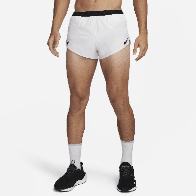 Nike Men's Aeroswift Dri-fit Adv 2" Brief-lined Running Shorts In White