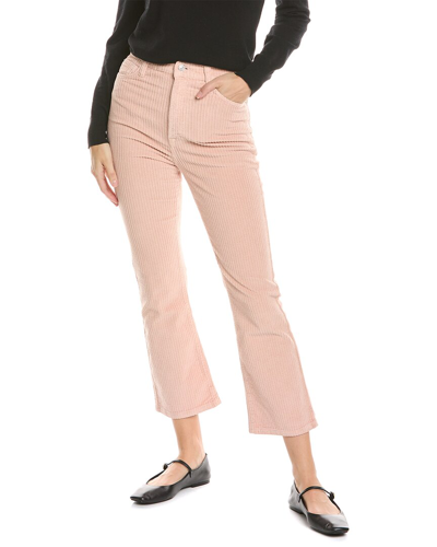 7 For All Mankind Cameo Rose Ultra High-rise Corduroy Slim Kick Jean In Pink