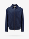 Brunello Cucinelli Serge Wool And Linen Jacket In Blue