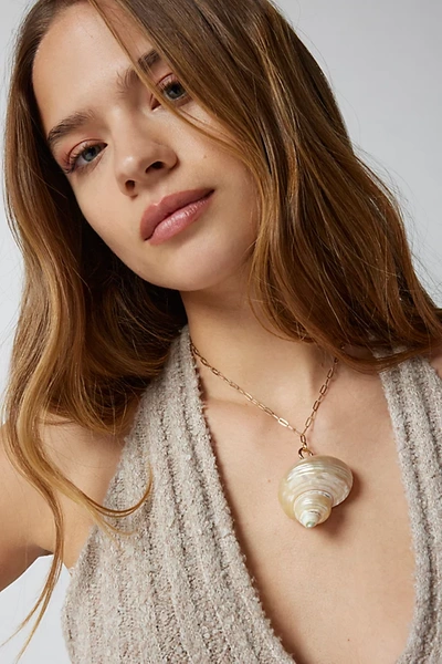 Urban Outfitters Shell Chain Necklace In Gold, Women's At