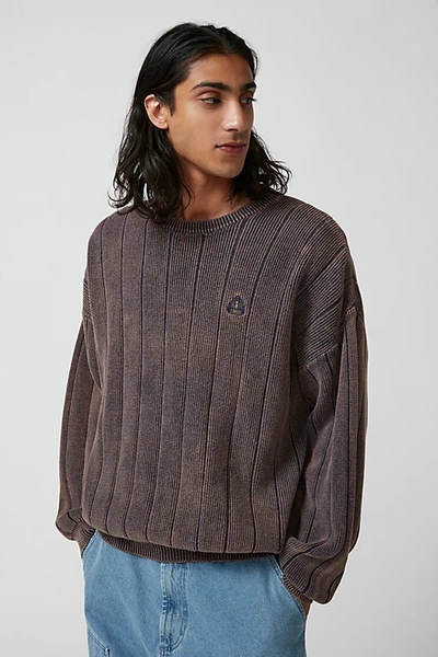 Urban Renewal Remade Acid Wash Crew Neck Sweater In Navy, Men's At Urban Outfitters