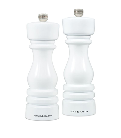 Cole & Mason London Salt And Pepper Mills Gift Set In White