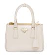 Prada Galleria Mini Patent Top-handle Bag In F0304 Avorio