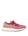 Brunello Cucinelli Man Sneakers Brick Red Size 11 Textile Fibers