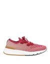Brunello Cucinelli Knitted Upper Low-top Sneakers In Red