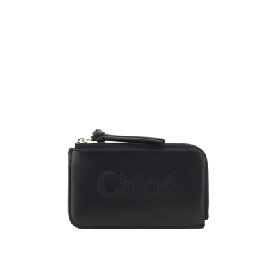 Chloé Sense Wallet In Black