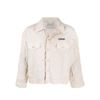 Off-white Logo Windbreaker Bomber Jacket In Beige