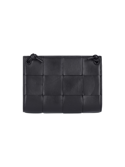 Bottega Veneta Cassette Crossbody Bag In Black