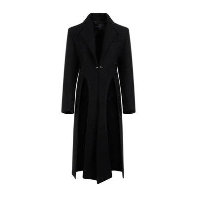 Valentino Garavani Mugler Coat In No Nero