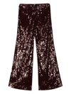 Rotate Birger Christensen Rotate Birgerchristensen Sequins Low Waist Pants In Wine
