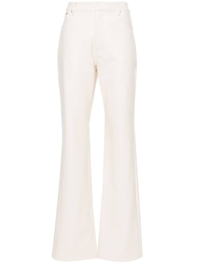 Rotate Birger Christensen Rotate Textured Straight Pants In Ivory