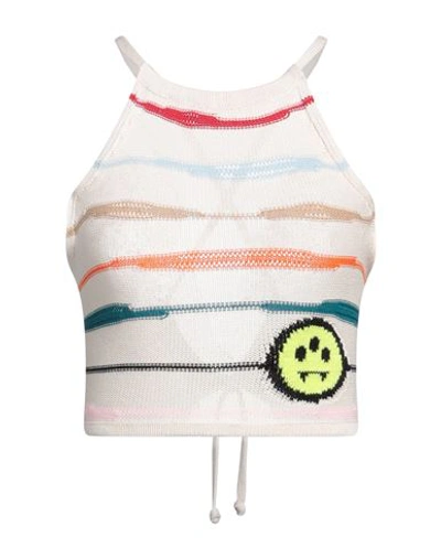Barrow Halterneck Knitted Crop Top In Beige