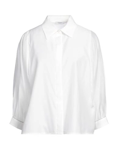Peserico Woman Shirt White Size 10 Cotton, Silk