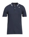 K-way Man Polo Shirt Midnight Blue Size M Cotton, Elastane