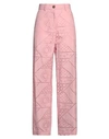 Msgm Woman Pants Pink Size 6 Cotton, Polyester