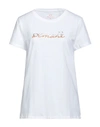 Armani Exchange Woman T-shirt White Size L Cotton, Elastane