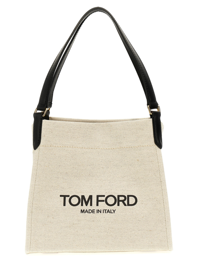 Tom Ford Amalfi Medium Tote Bag White/black