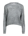Brunello Cucinelli Woman Sweater Slate Blue Size Xxl Linen, Nylon, Polyester In Blue