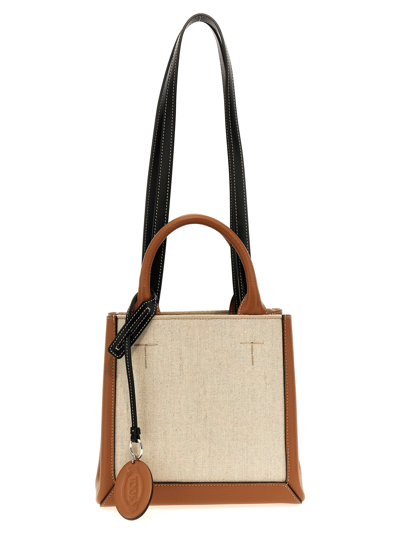 Tod's Cln Shopping Bag In Beige