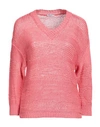 Peserico Woman Sweater Coral Size 4 Cotton, Polyester In Red