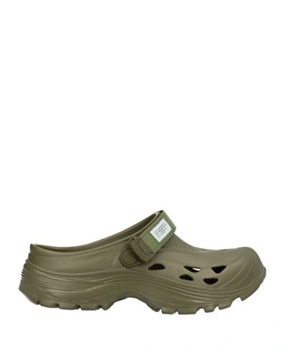 Suicoke Woman Mules & Clogs Military Green Size 7 Natural Rubber
