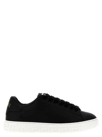 Versace Black Greca Sneakers In 1b000-black