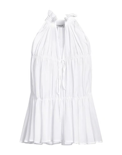 Dondup Woman Top White Size 8 Viscose In White