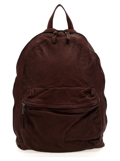 Giorgio Brato Leather Backpack In Dark Red