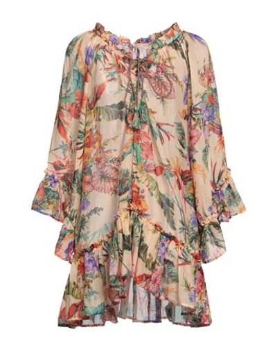 Anjuna Woman Mini Dress Ivory Size L Cotton, Silk In White
