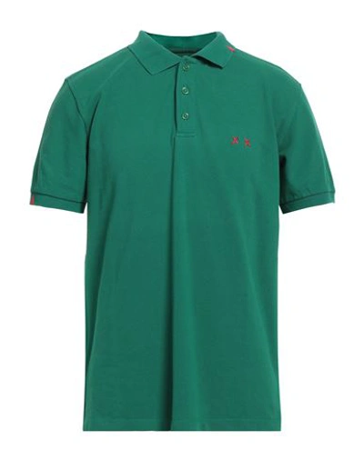 Project E Man Polo Shirt Green Size Xl Cotton