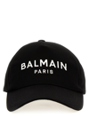 BALMAIN LOGO EMBROIDERY CAP HATS WHITE/BLACK