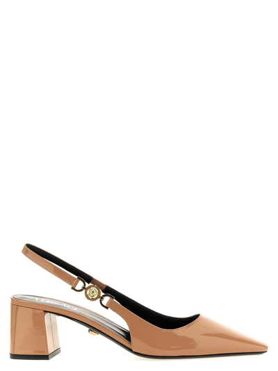 Versace Medusa Pumps Beige In Brown