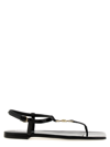 Versace 'medusa '95' Black Low Sandals With Logo Detail