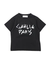 Gaelle Paris Babies' Gaëlle Paris Toddler Girl T-shirt Black Size 6 Cotton, Elastane