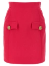 Balmain Button-embellished Virgin-wool Miniskirt