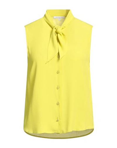 Patrizia Pepe Woman Shirt Yellow Size 10 Viscose