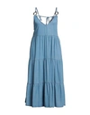 Patrizia Pepe Woman Midi Dress Blue Size 4 Lyocell In Blue