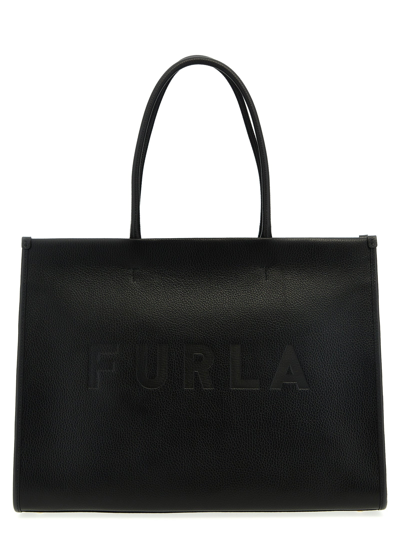 Furla Opportunity Leather Tote Bag In Black