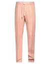 Tagliatore Man Pants Blush Size 34 Linen In Pink