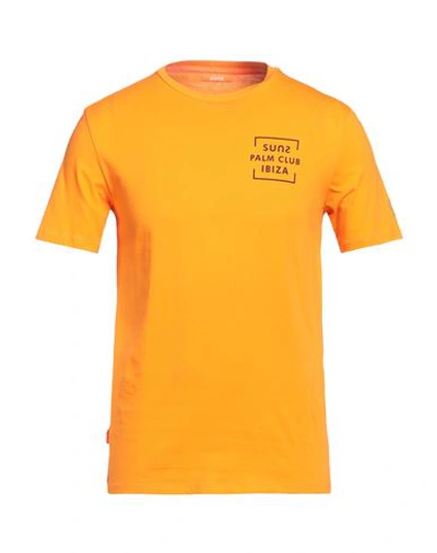 Suns Man T-shirt Orange Size S Cotton